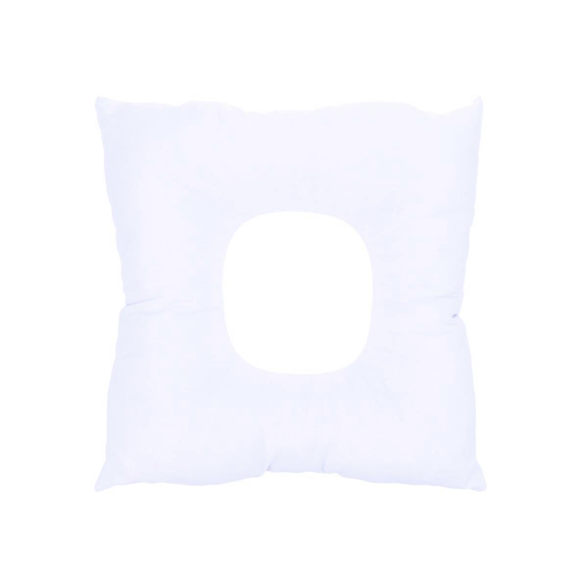 White Pearl Cotton Face Pillow for SPA Use with Hole Design for Comfort and Relaxation 14.5x10 inches