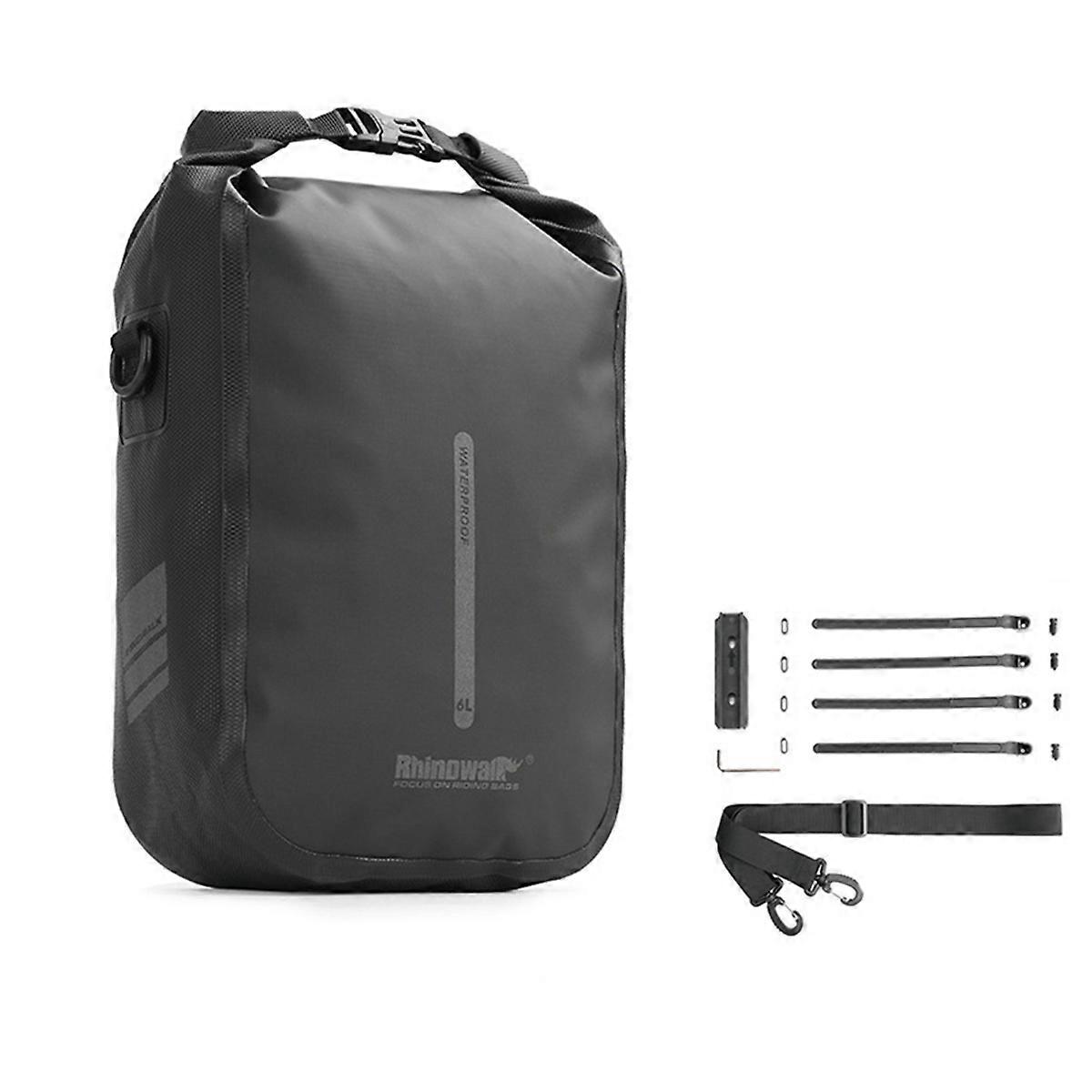 حقيبة شوكة أمامية للدراجة Rhinowalk مقاومة للماء حقيبة إطلاق سريع 6 لتر