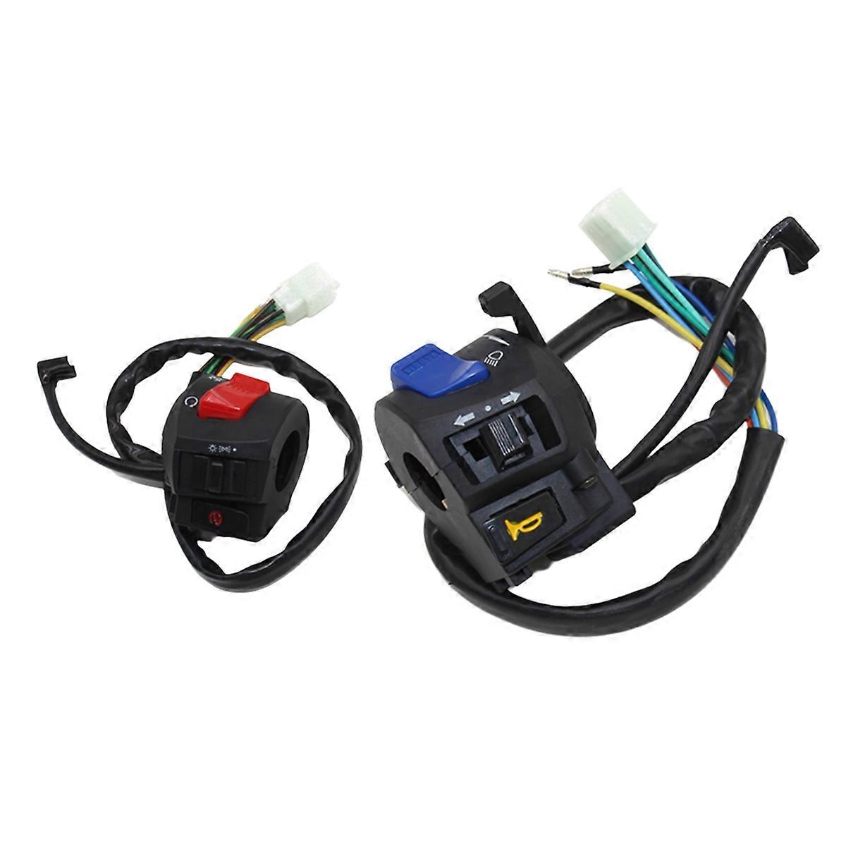 Motorcycle Handle Bar Switch with Switch Horn Turn Signal Headlight Electric Start Handlebar Control