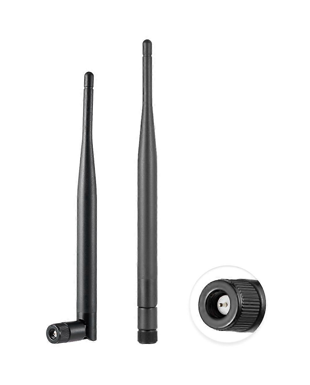 Dual Band WiFi Antenna 2Pack for 2.4/5/5.8 GHz, 6dBi SMA Male, 19 cm (7 in) Length, Boosts Signal, Compatible With Routers, Cameras, DVRs
