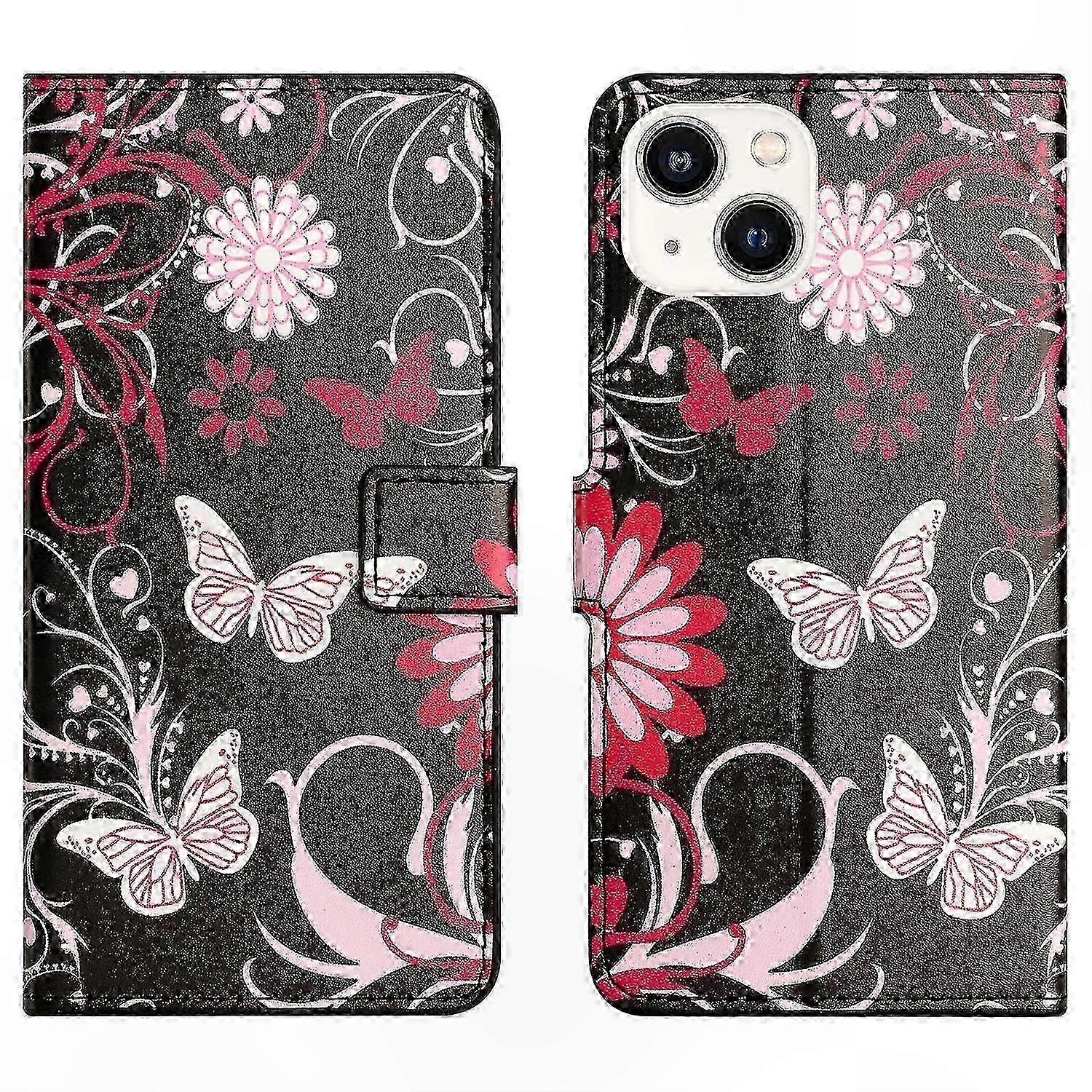 PU Leather Flip Case with 15 Patterns for Phone Cover Wallet Stand Protector