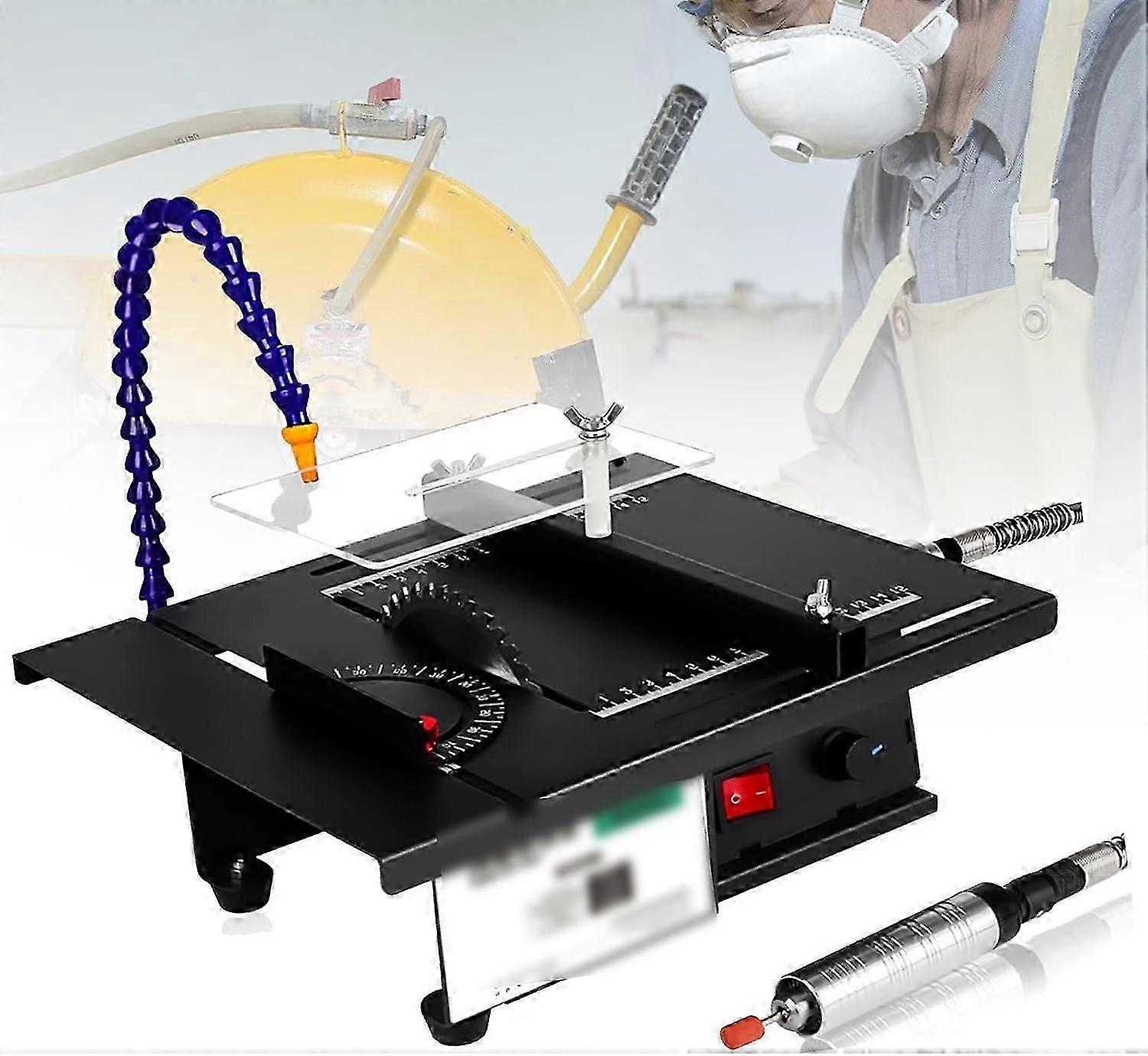 Mini Table Saw, 1800W Hobby Table Saw for Woodworking, 0-90 Angle C...
