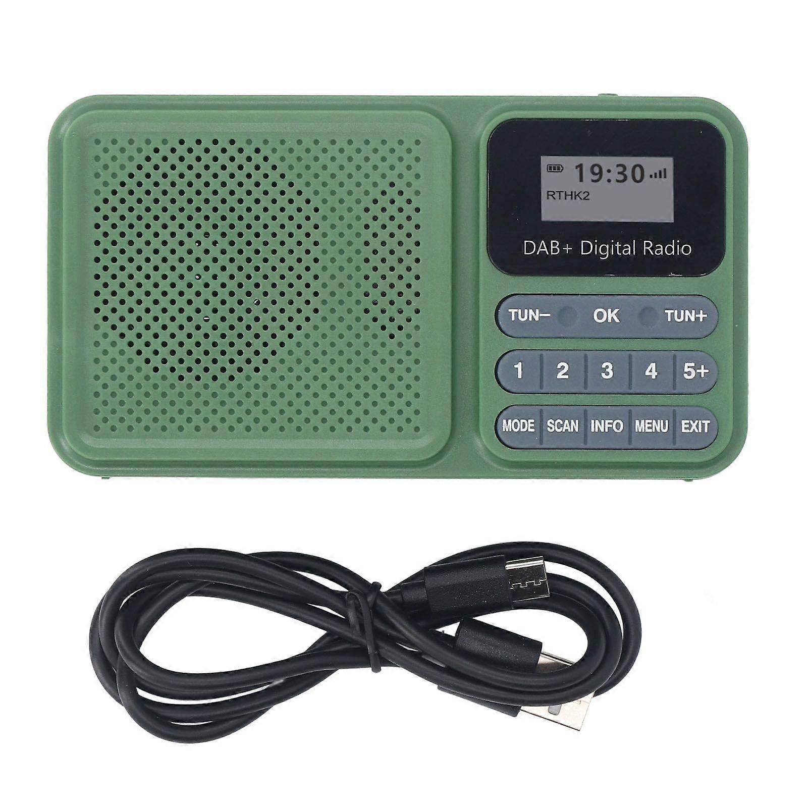 DAB Radio Solar Powered 3W Stereo Bluetooth Speaker Storage Card USB Music Playback Digital Radio
