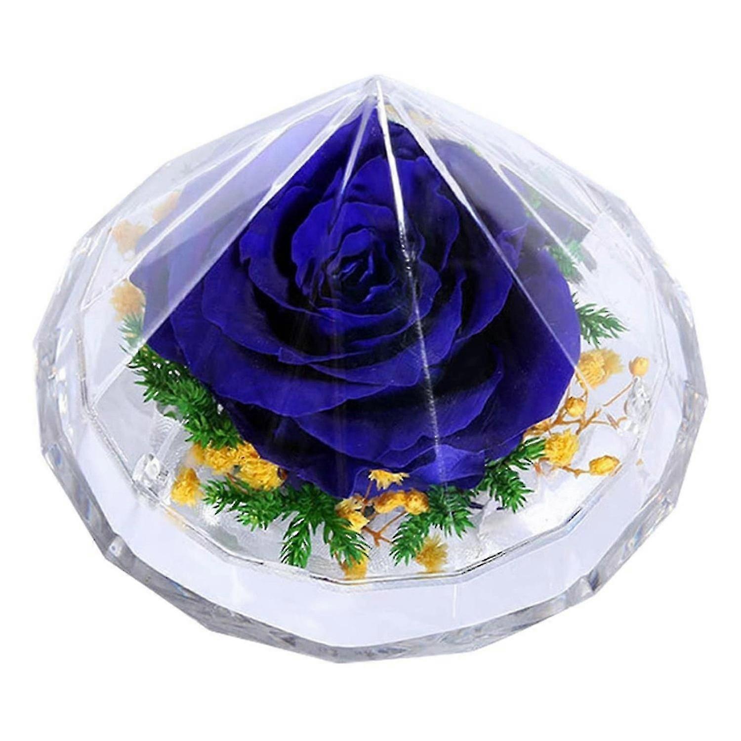 "صندوق حفظ الورد الطازج مصنوع يدويا مفتوح محمول دائم للحفظ الطازج صندوق زهرة الورد الحقيقي للأم"