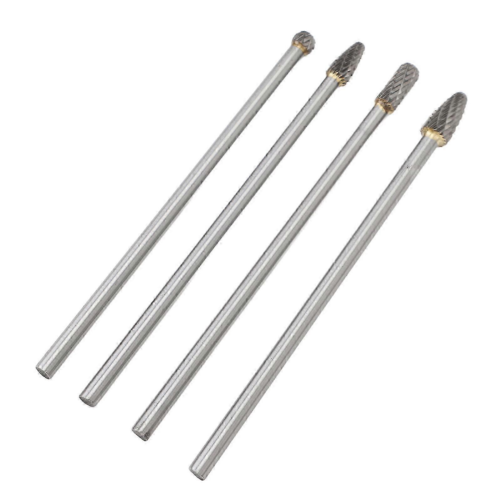 Carbide rotary burr set 4pcs for high efficiency grinding