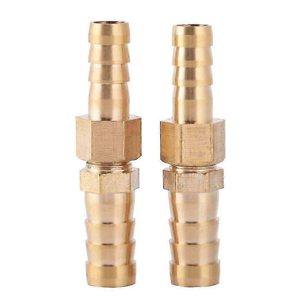 Brass Fitting Hose Barb Tail Reducer Reducing Plug Connector (8mm-10mm 2 pcs)
