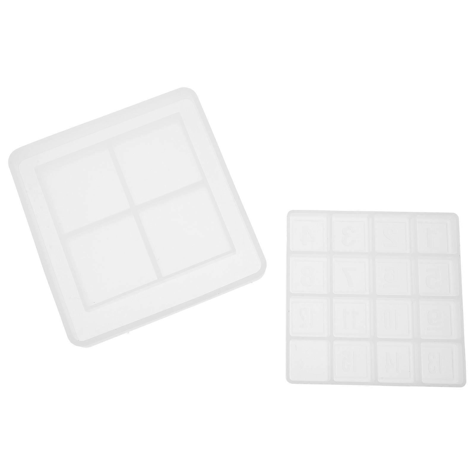 Silicone Slide Puzzle Mold for DIY Crafts Making 1Set Durable Number Mold