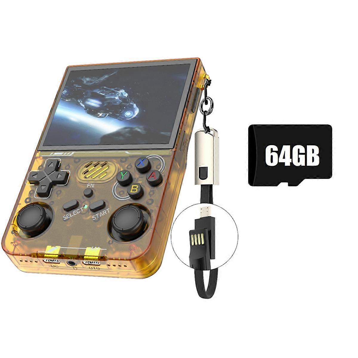 R36XX الرجعية محمولة الألعاب 64G 20000 + ألعاب 3.5 بوصة شاشة واي فاي لينكس المحمولة جيب مشغل فيديو طفل هدية C