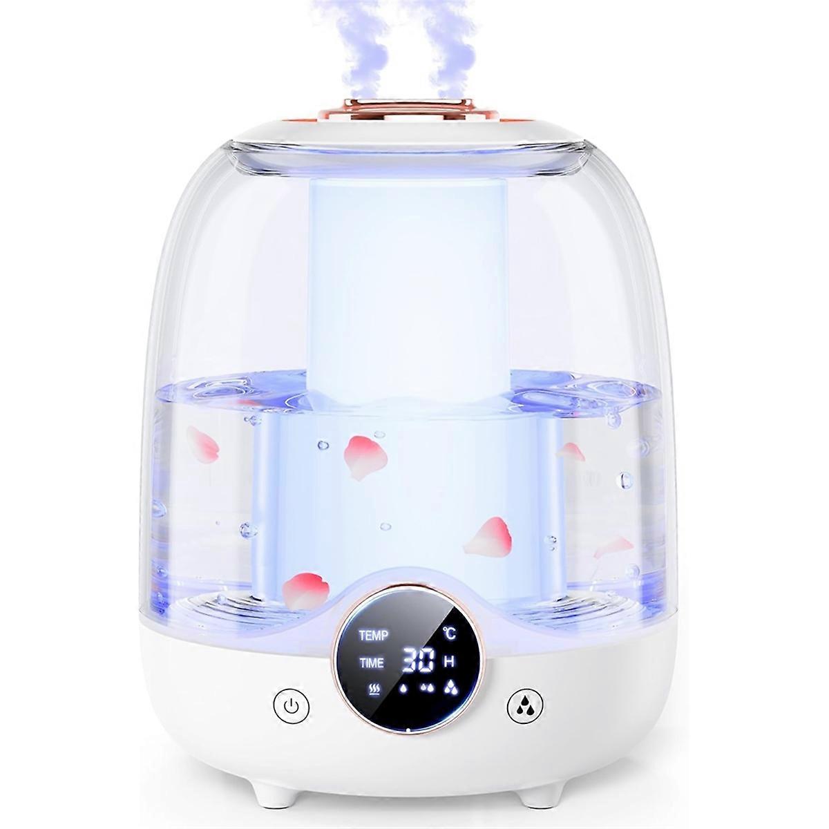 Humidifiers for Bedroom, 3L Tank for 30H 20dB Quiet Mist Time,Dual Nozzles, LED Lights,for Baby and Large Rooms