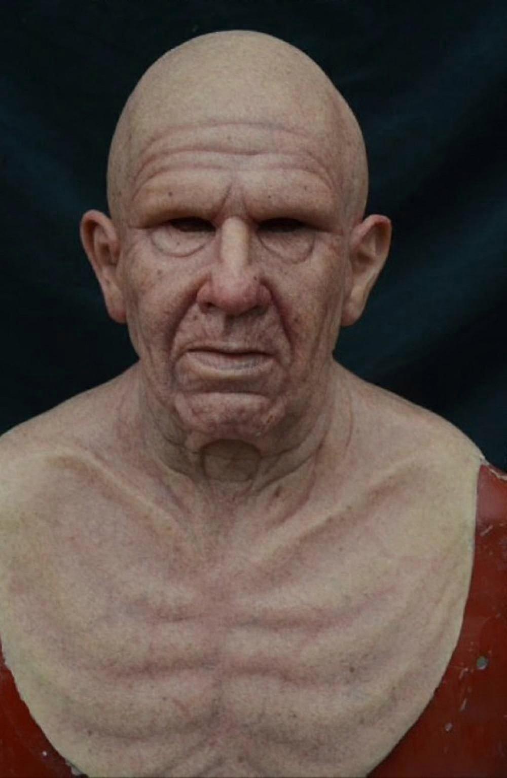 ラテックスリアルな男性フェイスカバーマスク男性変装ハロウィーンパーティー Props_yZZ26