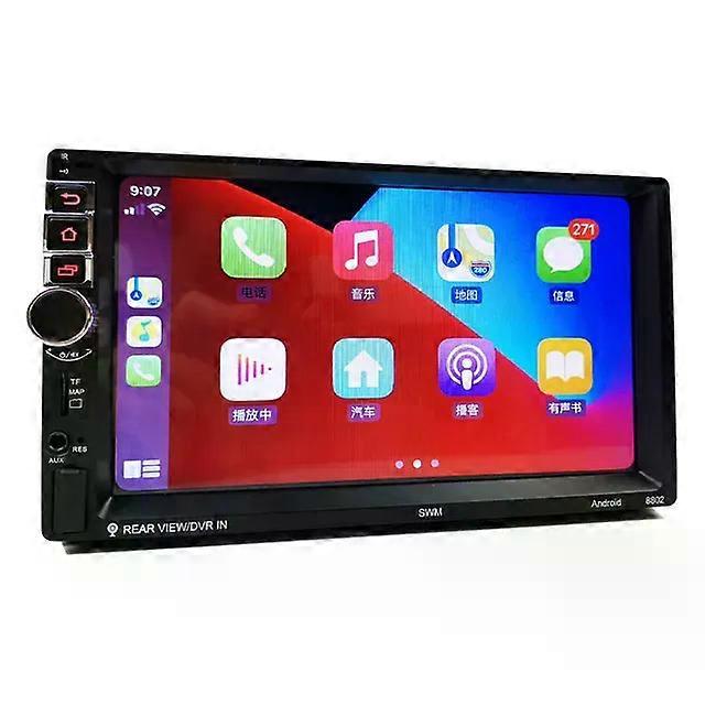 2 Din Android Autoradio Sans fil Carplay Android-Auto Bluetooth RDS GPS Navigation Wifi USB TF Lecteur multimédia Unité principale 8802