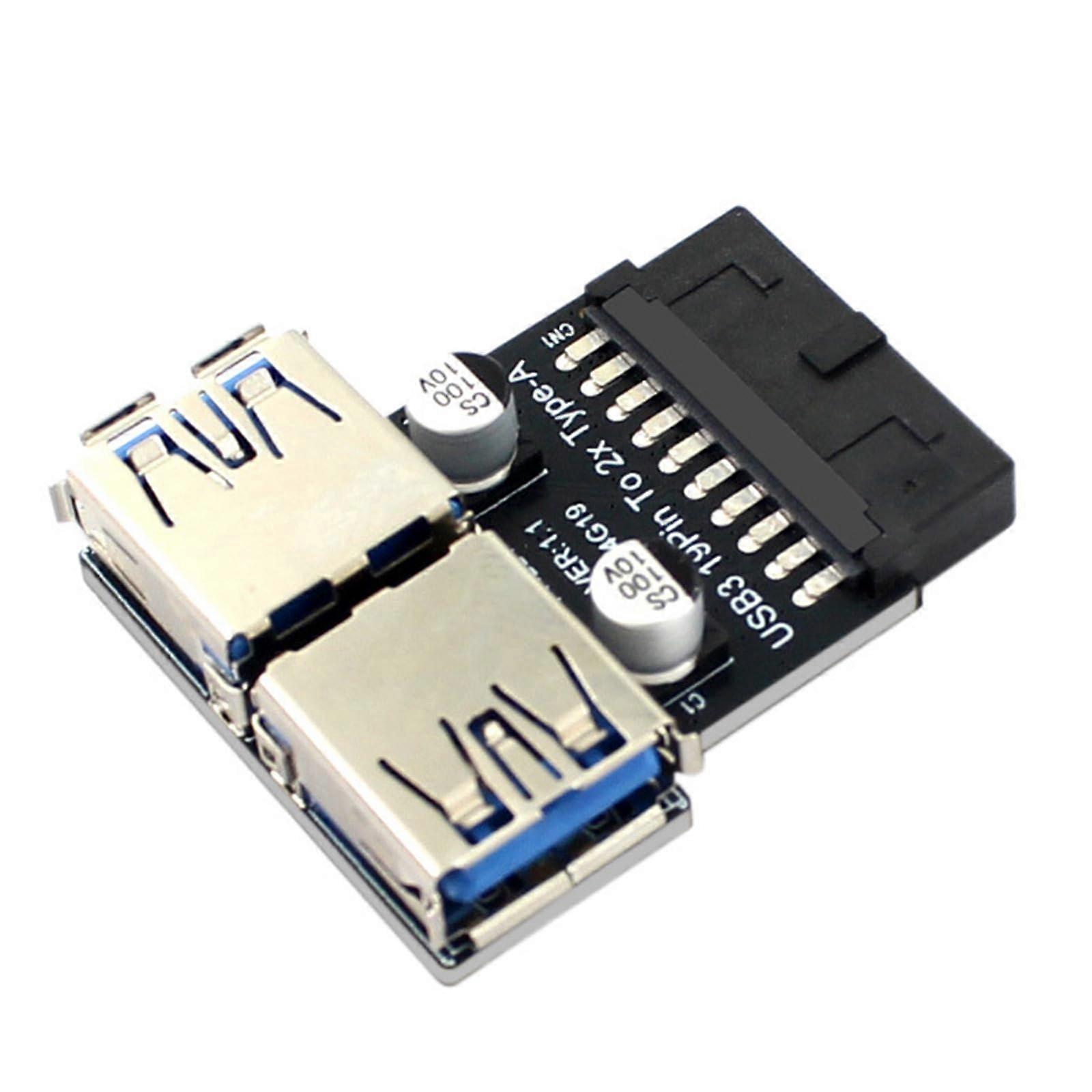 USB Adapter Header 19/20Pin To USB Connectors 2 Port USB3.0 Converter Board For PC Motherboard 19Pin Extend Risers