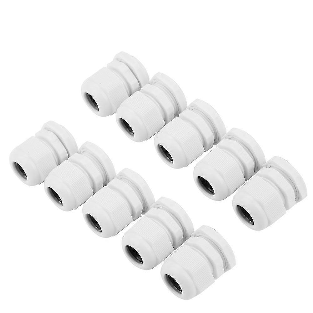 High quality 10pcs white nylon cable waterproof connector PG7-PG21(PG16
