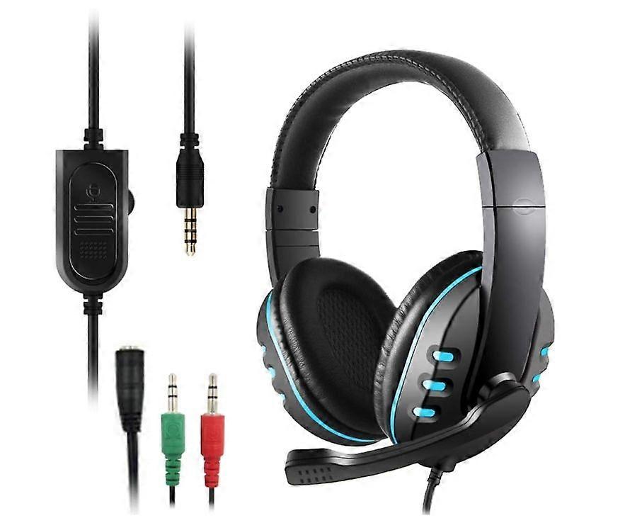 3.5mm Gaming Headset, Over Ear Noise Isolating Headphone with Mic and Volume Control,Compatible with Laptop, PC, PS4, Xbox One Controller(Black)