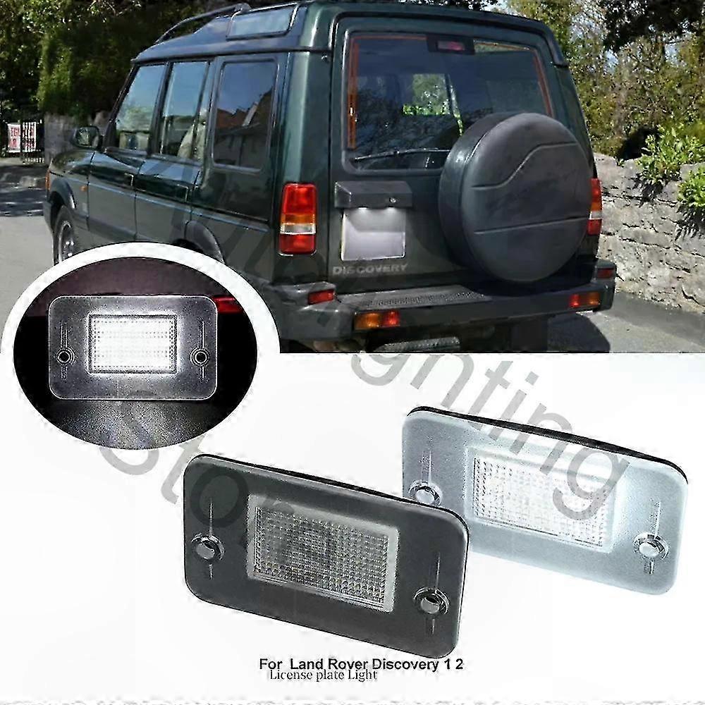 White LED License Plate Lights for  Discovery 1 & 2 TD5 1994-2004 Canbus Rear Tag Lamp Pair