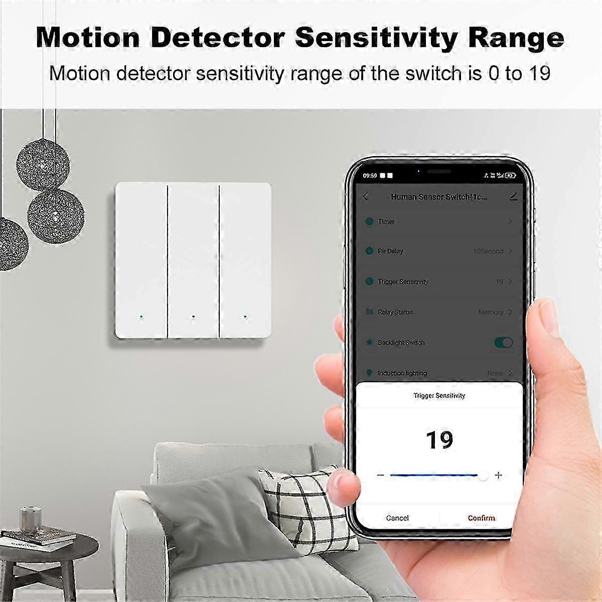 Upgrade Tuya Zigbee Millimeter Wave Motion Sensor Wall Switch Single Function Occupancy Detection Switch