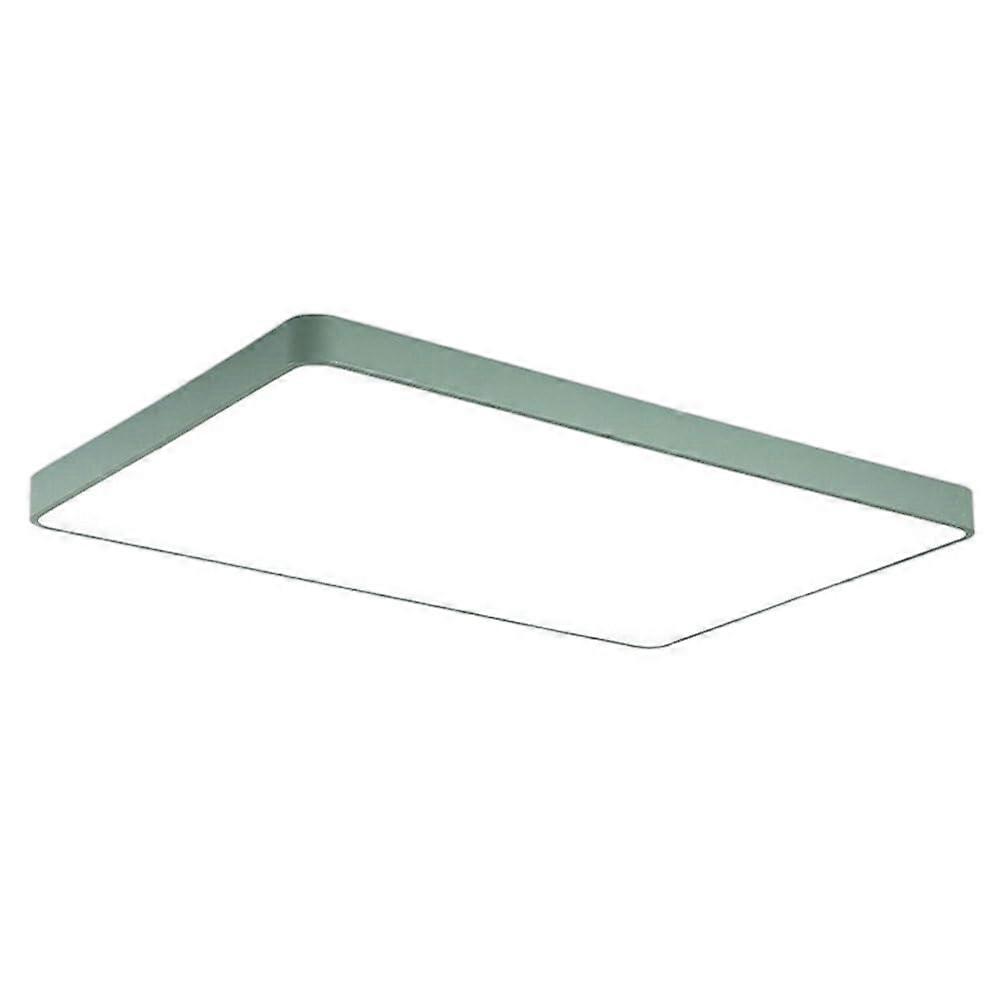 LED Flush Mount Ceiling Light 24W Ultra-Slim Square Flat Panel 88cm Green 5000K 1-Pack For Kitchen Hallway Bedrooms