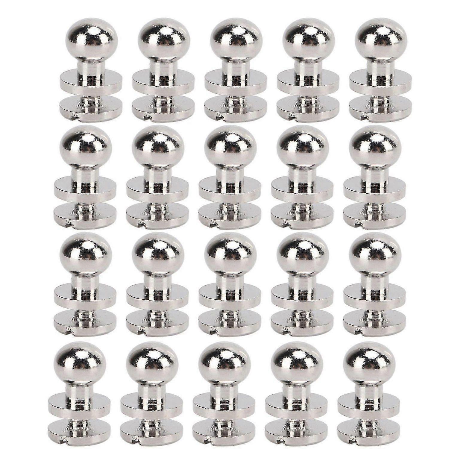 2025 Latest Model 20set Brass Rivets Silver Abrasion Resistance DIY Projects