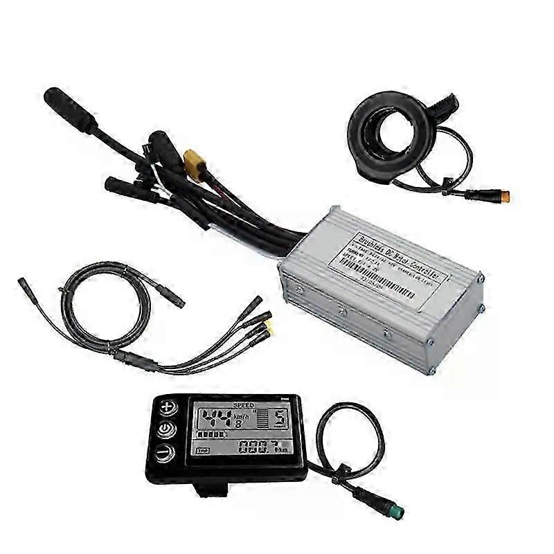 ABYN-Three Mode Ebike Sine Wave Controller 24V/36V/48V 17A With S866 LCD Display Waterproof Connector For 350W Ebike