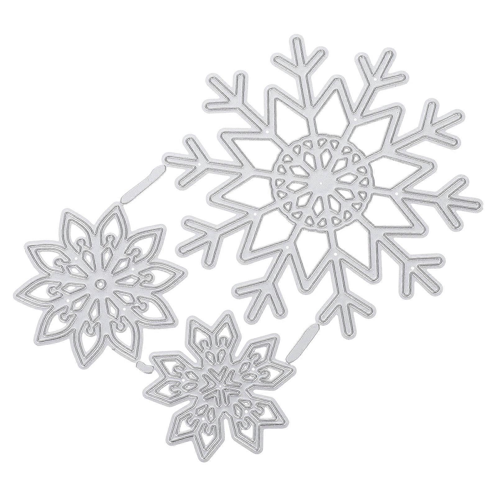 Xmas Snowflake Cutting Dies Carbon Steel for Crafting 6Pcs Set