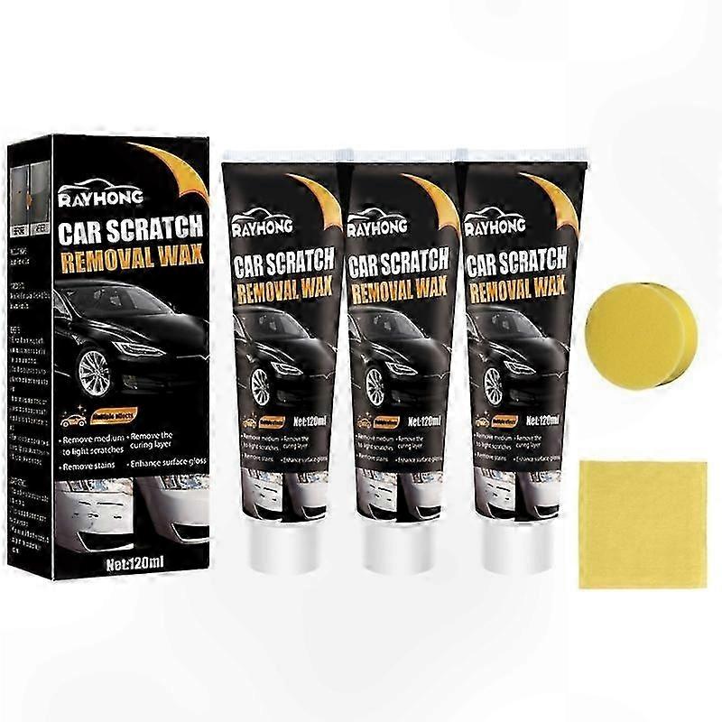 Car Paint Scratch Remover Kit with Polishing Compound and Wax for Auto Surface Care and Swirl Mark Elimination Tools