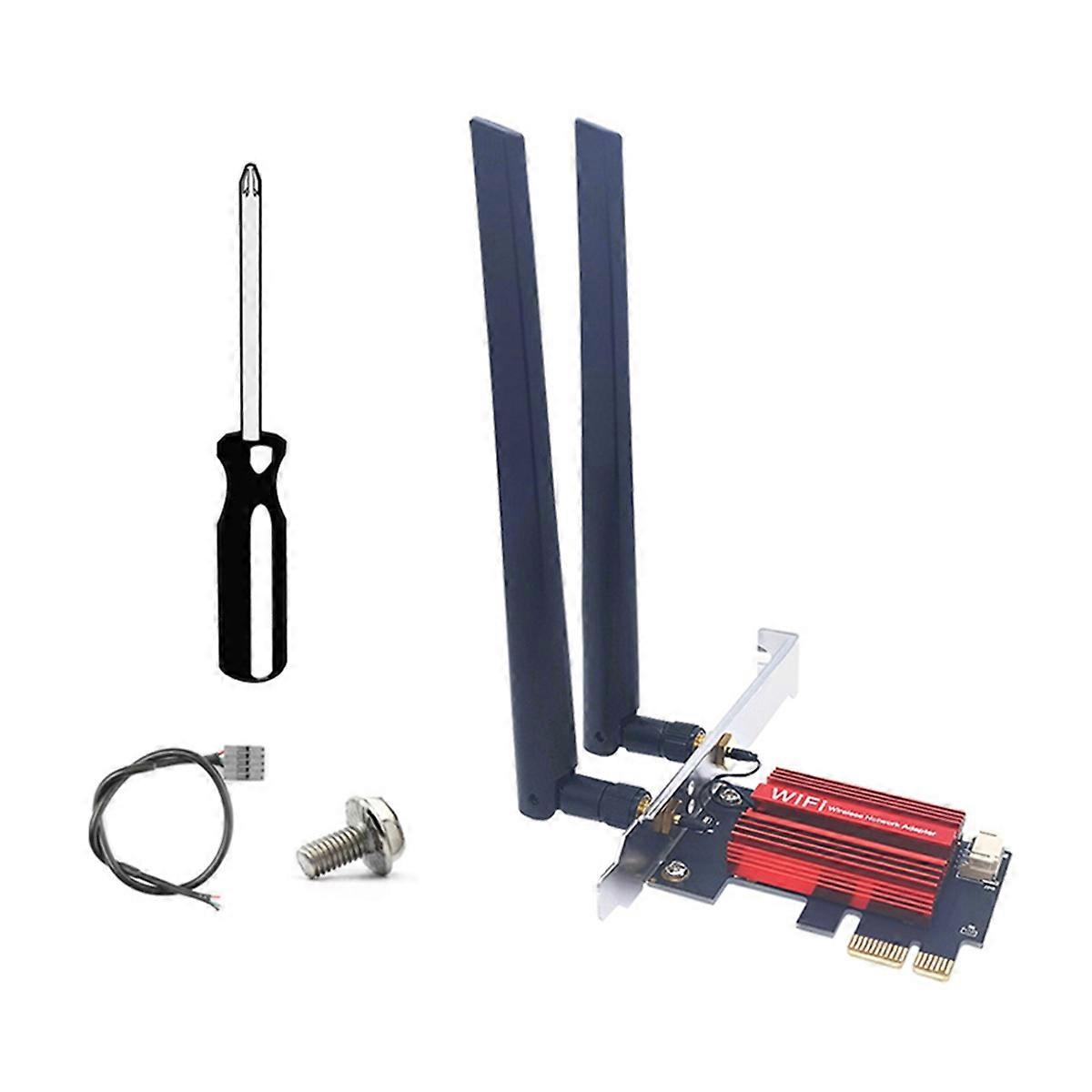 WiFi 7 BE200 PCI-E Adapter Card Kit Tri Band 2.4G/5G/6GHz 8874Mbps BT5.4 Desktop Wireless Network A