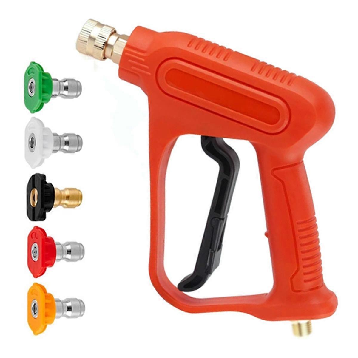 Pressure Washer Attachments with Swivel Pressure Washer Handle M22-15mm Adapter & 5 Quick Connect No