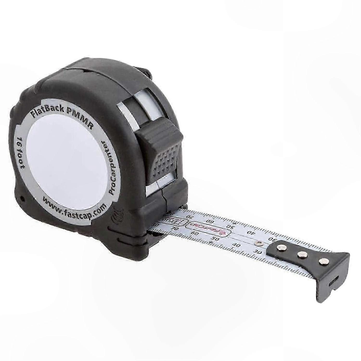 5m Flat Back Measuring Tape with Pencil Sharpener, Metric/Reverse Scale for Precision Carpentry