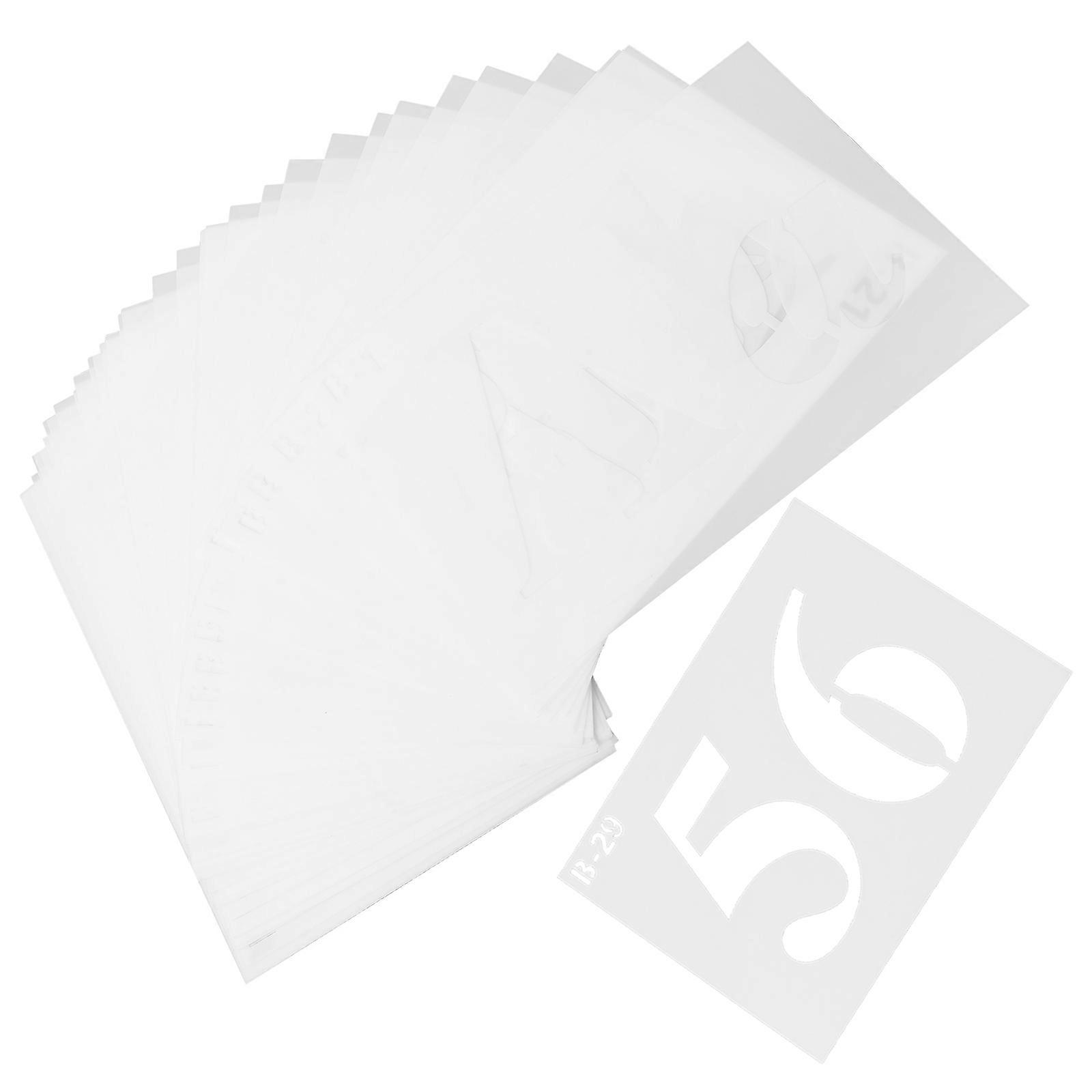 Large Letter Stencils for Painting Fabric Letters and Numbers 80Pcs Set