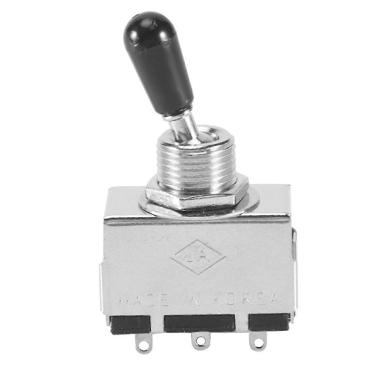 1Pc Guitar 3 Way Toggle Switch, Metal Enclosed With Black Tip For Lp