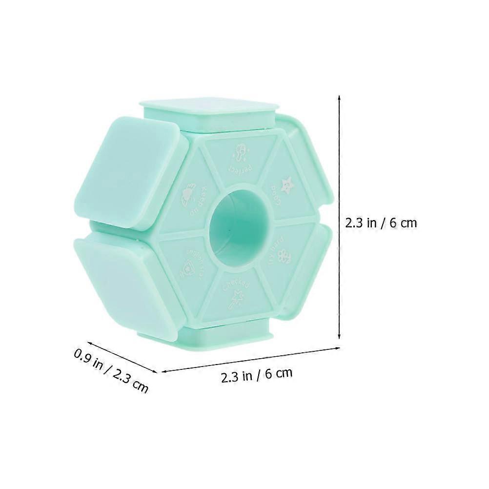 Teacher Stamper Multi-Sides Comment Stamp for Homework 4Pcs Green