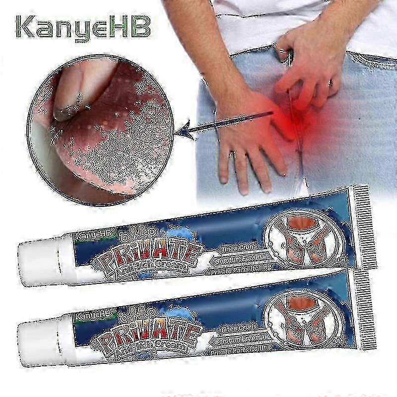 2 قطع الأعضاء التناسلية المضادة للبكتيريا مرهم تخفيف الأجزاء الخاصة الحكة للرجال مزيل العرق المضادة للعدوى