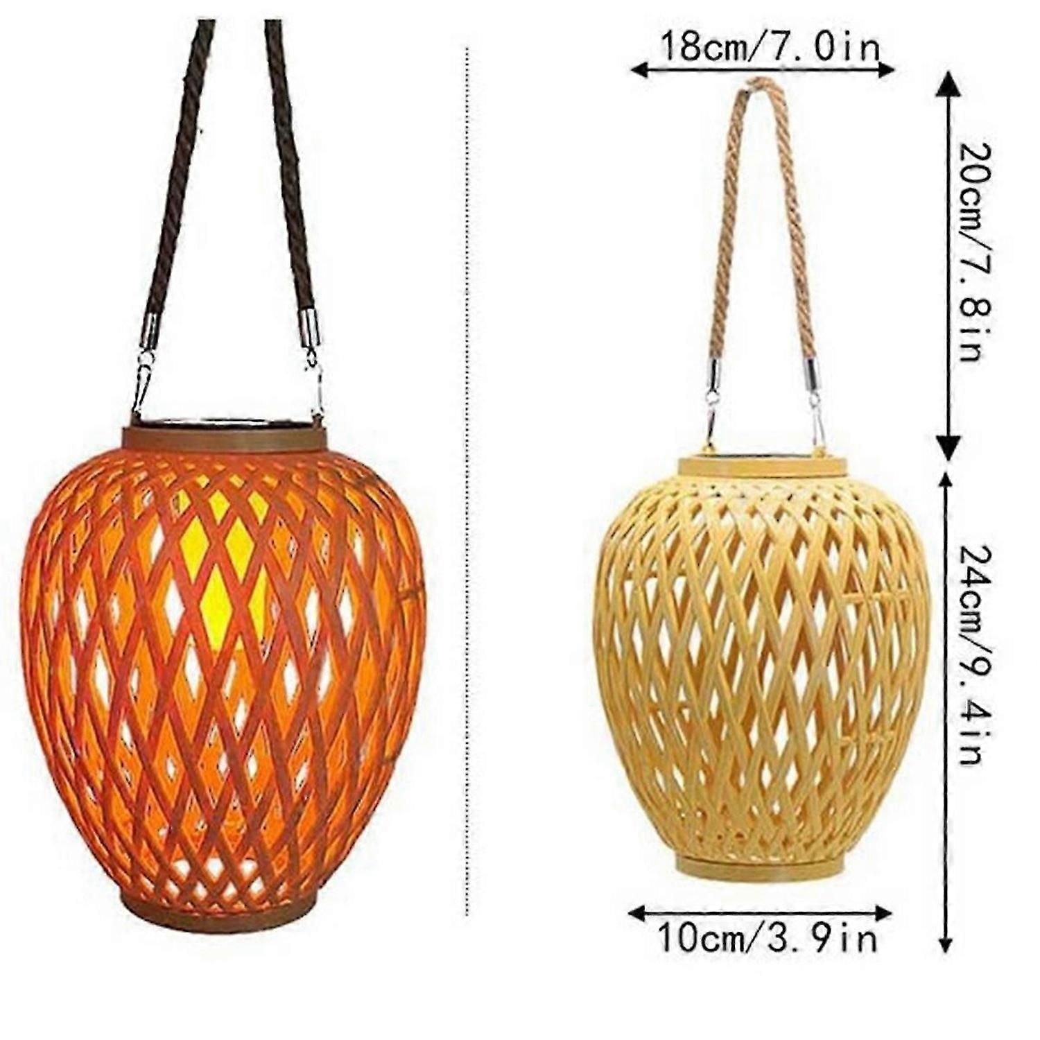 Mini Woven Rattan Shade Hanging Pendant Light - Natural Wicker Ceiling Lamp