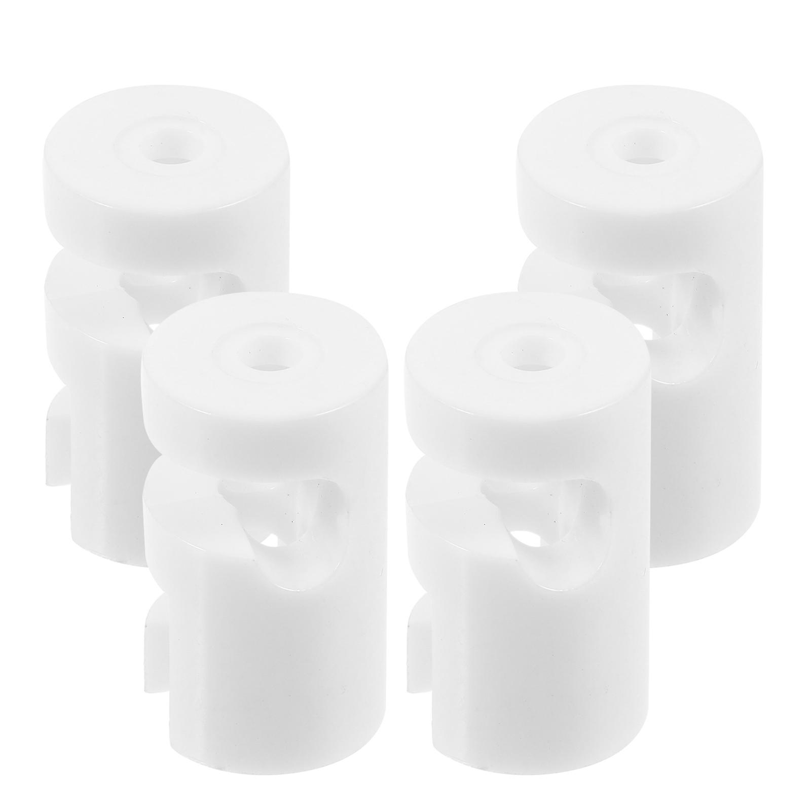 Multi-Purpose Cable Holder Clips 4Pcs Cord Grip Cable Gland Connector for Home Office and Commercial Spaces in White Plastic
