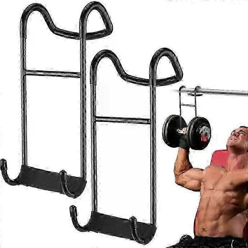 2pcs Dumbbell Spotter Hooks Hanger Barbell Dumbbells Rack Attachments Fit For Dumbbell Bench Press Hold Up 225lbs Safety Connector
