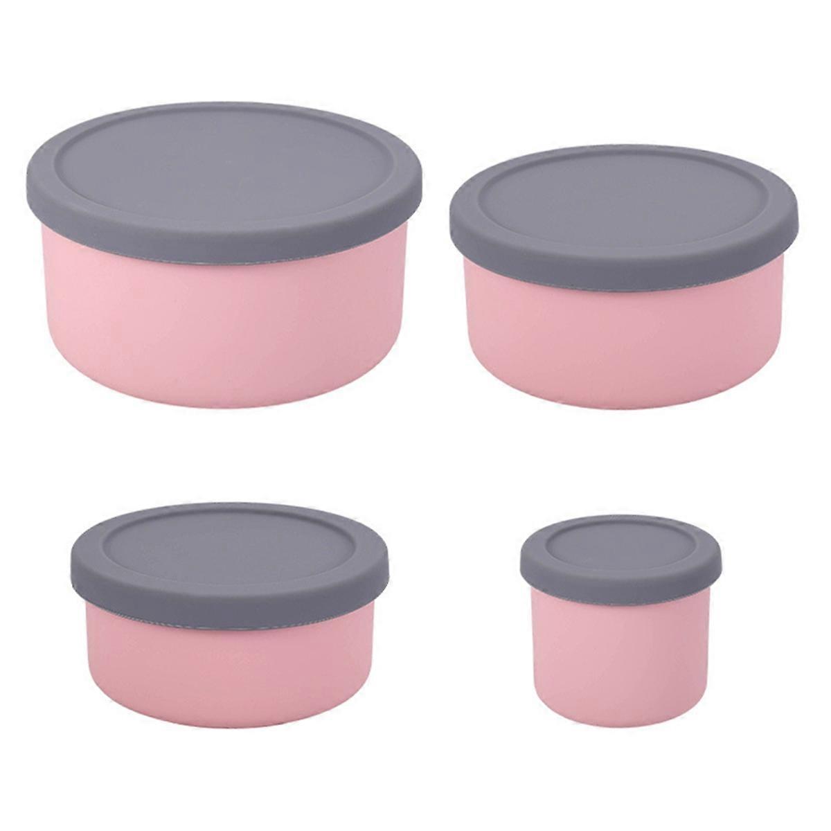 Silicone Food Storage Containers with Lids Leak Proof Space Saving C