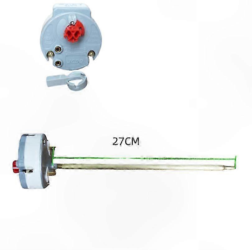 Electric Water Heater Thermostat Switch with Temperature Control, 16A Pure Copper Plug Pole, Compatible with Various Models (Gray, Long 27cm)