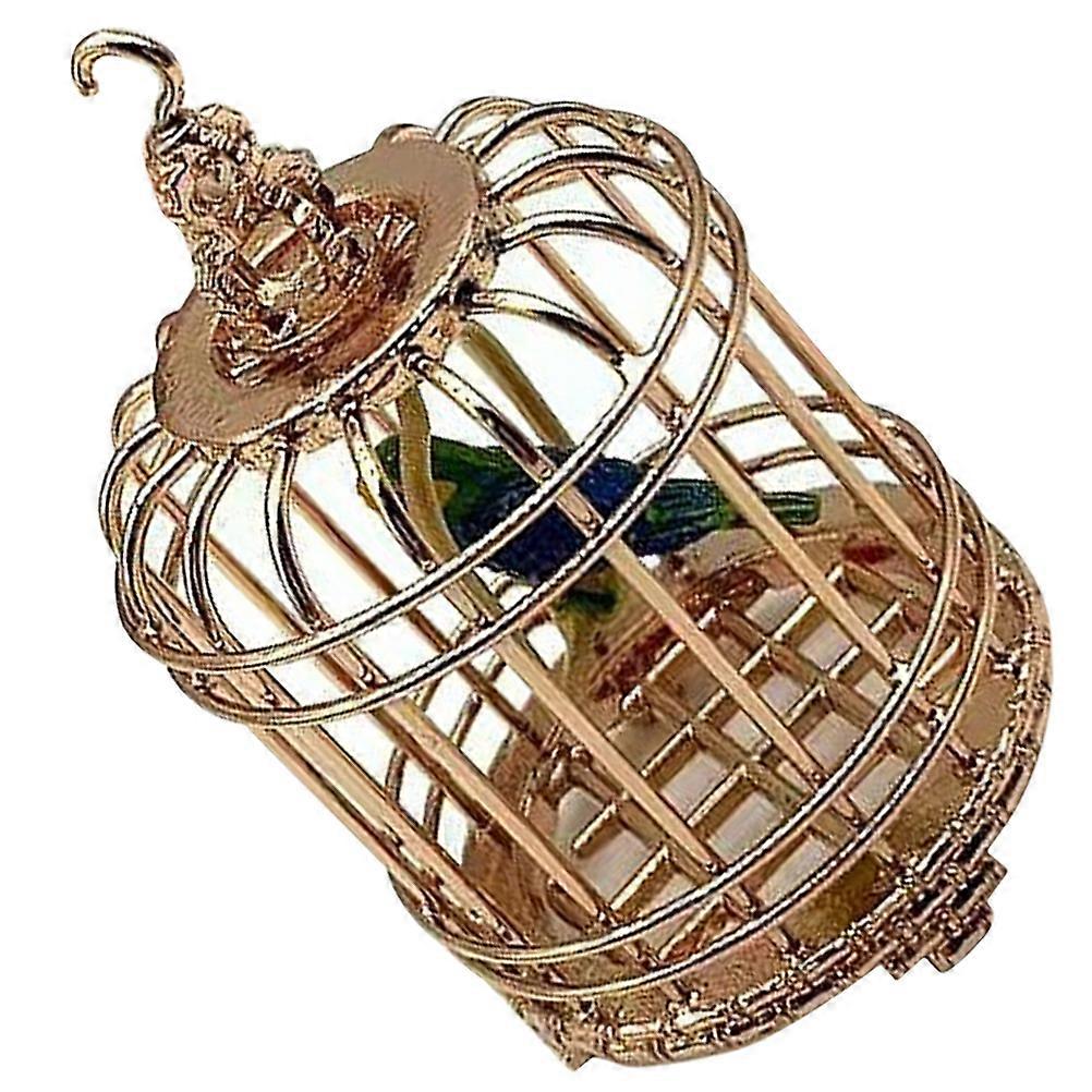 Tiny House Bird Cage Mini Birdcage for Decor 5Pcs Rose Gold Models