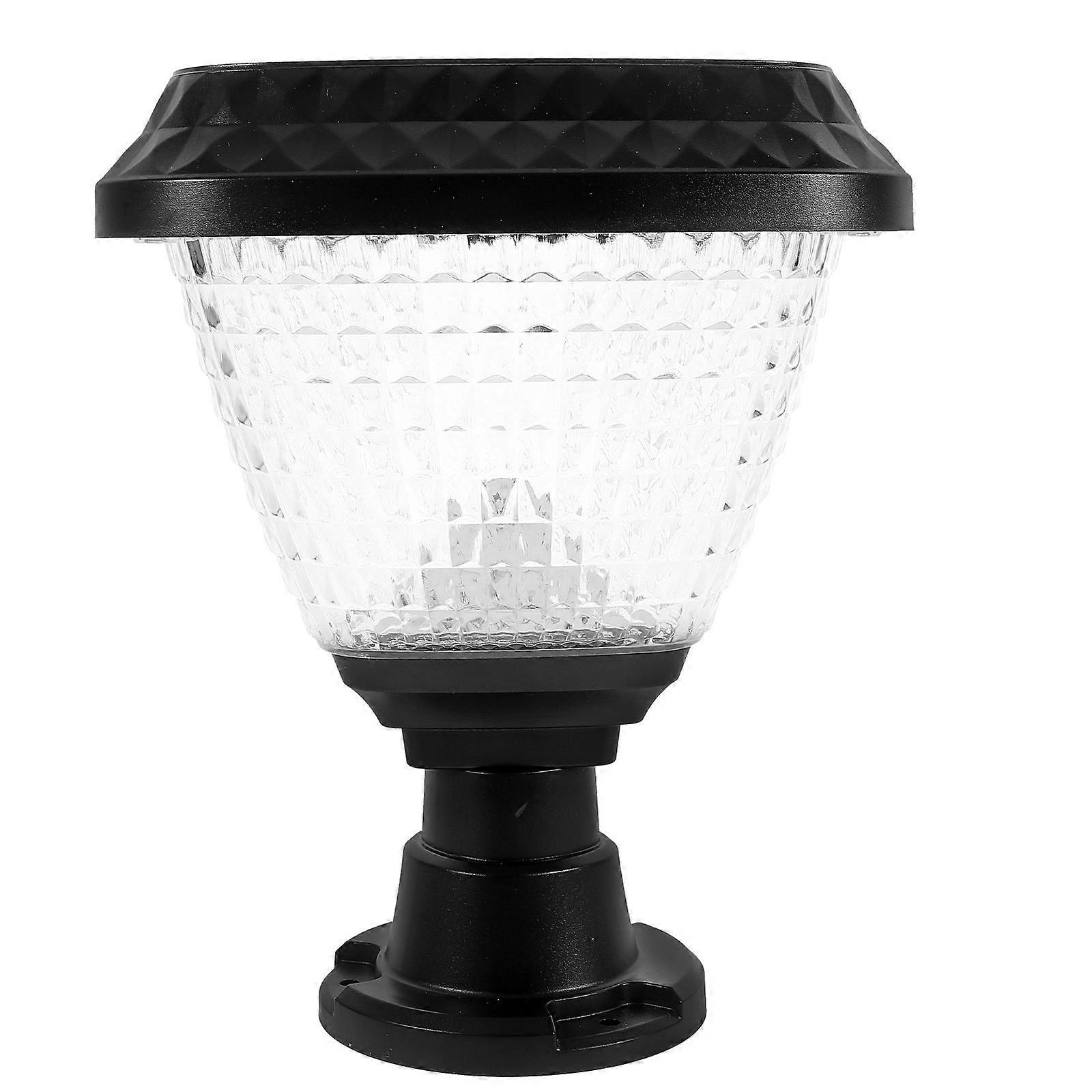 Outdoor Solar Powered Post Light For Garden With Triangular Sets Waterproof Energy Saving Design