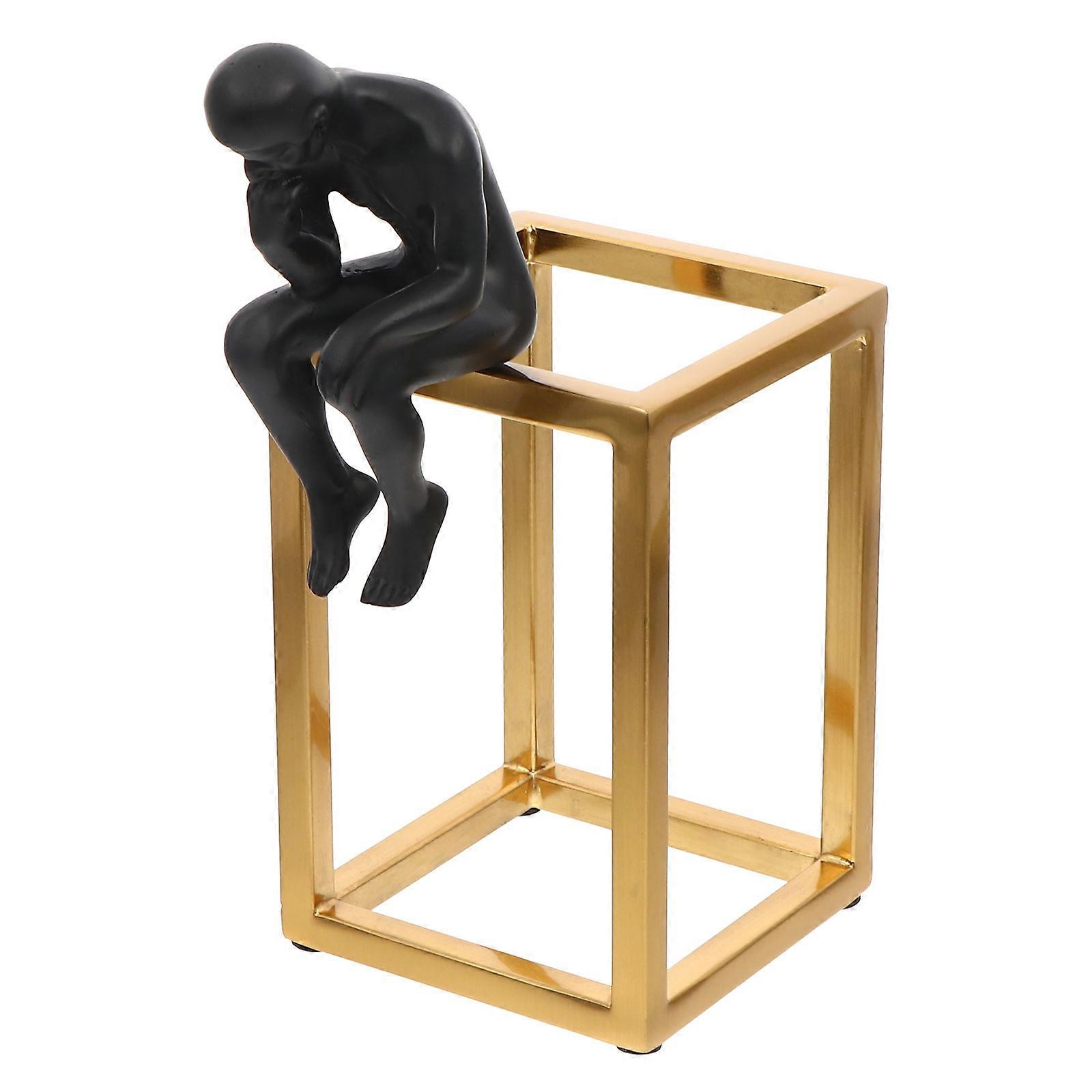 Iron Home Decor Desktop Adornment Thinker Design for Decoration 3Sets