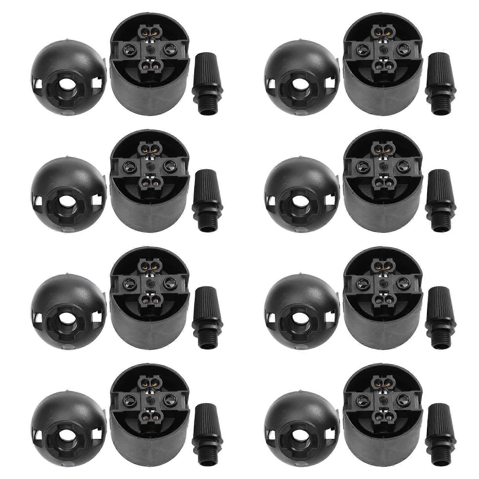 E26 Plastic Lamp Holder for Home Use Durable PVC Material 8Pcs