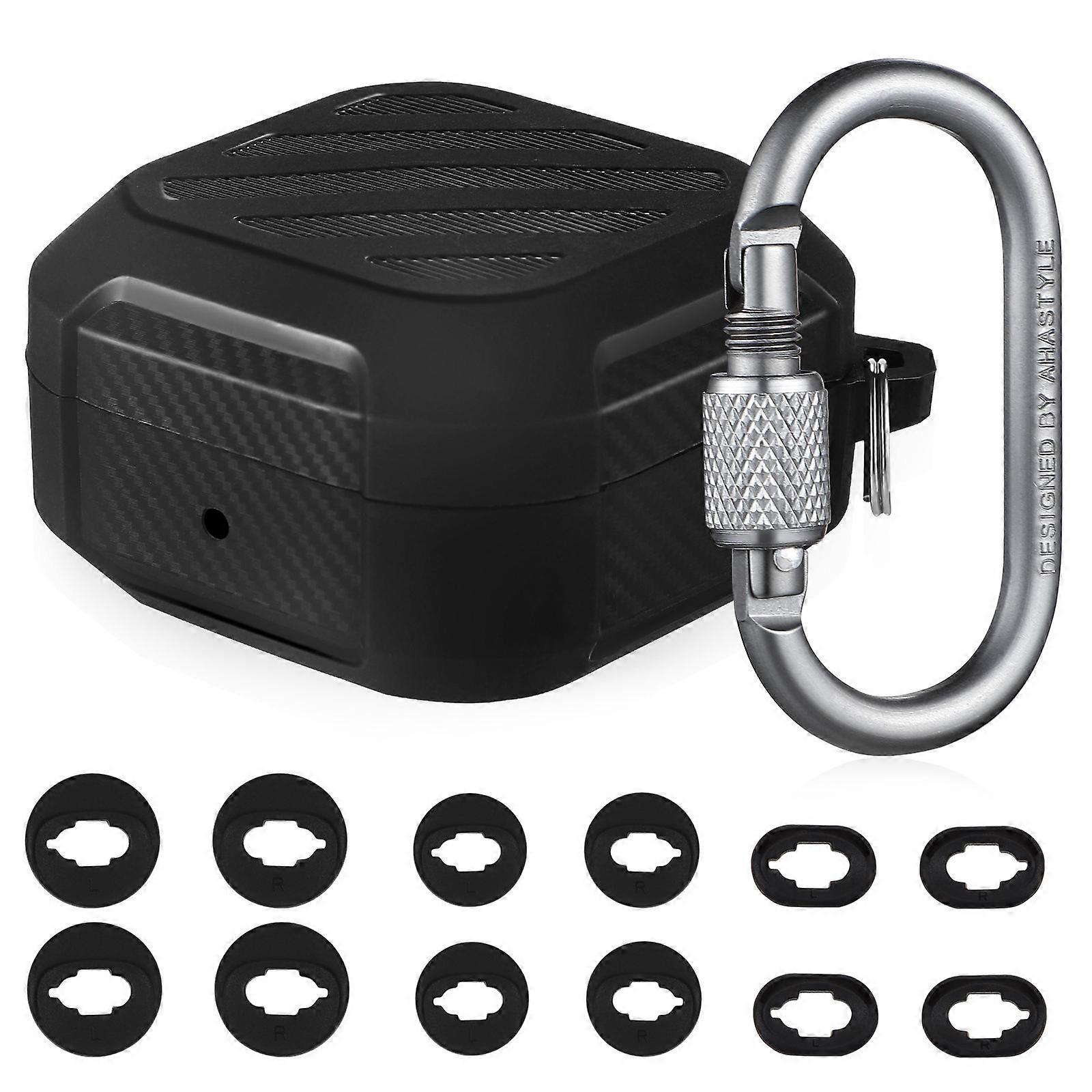 Earbud Case Holder 3 Sets Replacement Ear Tips For Wireless Earbuds Climbing Activities Black Portability 3Sets