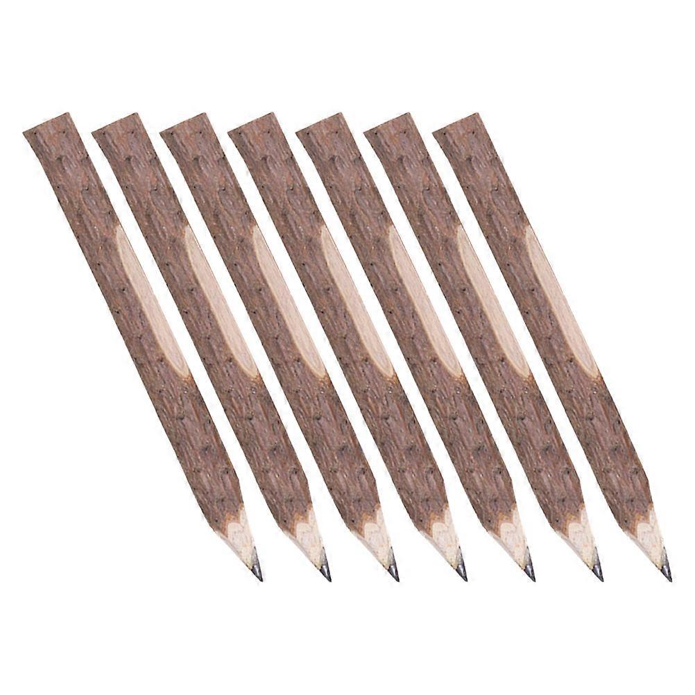 Wooden Branch Pencils Rustic Tree Bark Pencils for Writing Use 28Pcs Brown Material