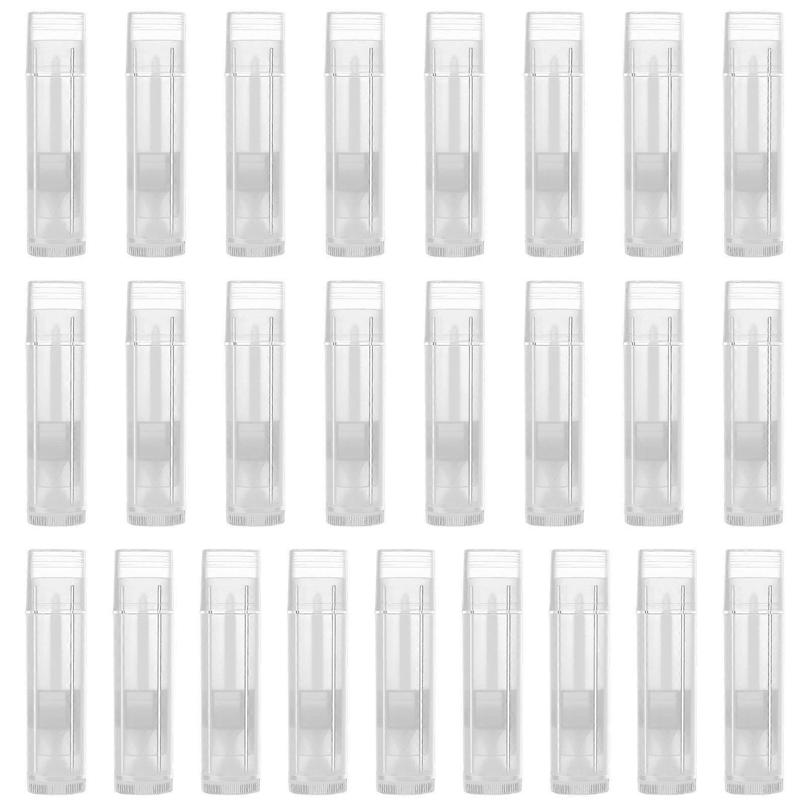 Lip Containers Empty Lip Balm Containers Travel Daily Appointments Assorted Color Refillable 25Pcs