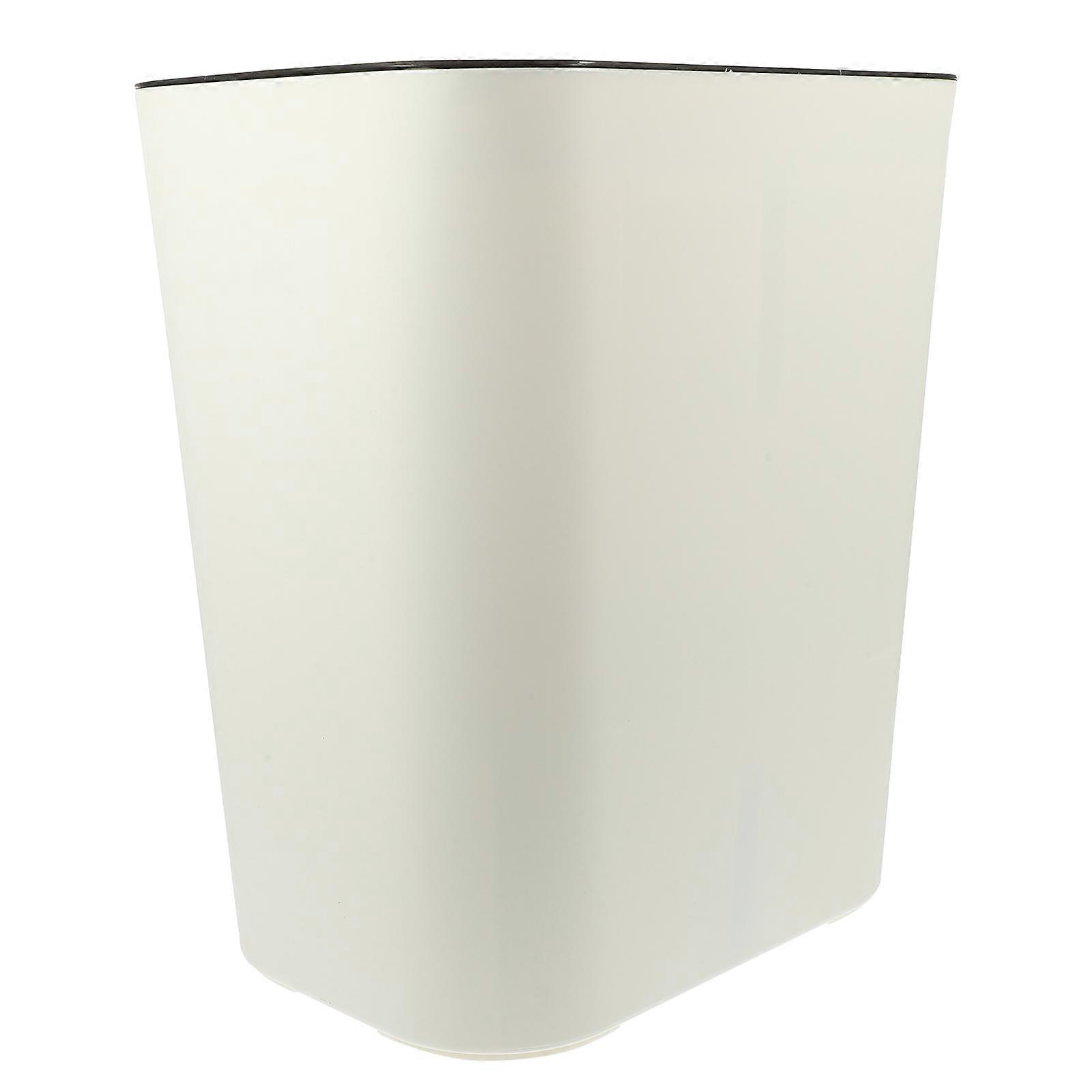Waste Separation Bin Dual Trash Can Bathroom Dry Wet Classification Large Capacity Beige 1Pcs