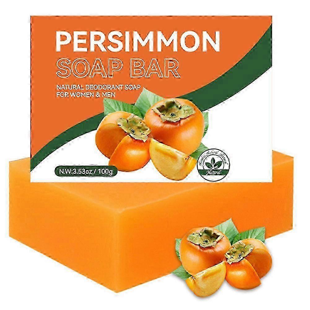 Persimmon sæbebar til mænd og kvinder, deodorant, Persimmon deodorant kropssæbe til ældre mennesker, fjerner dårlig kropslugt