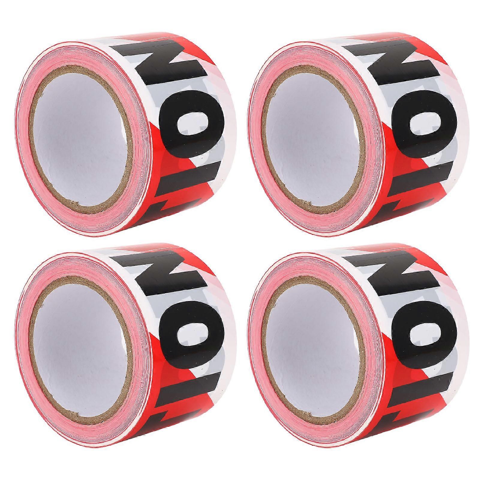 4 Pcs Non Adhesive Waterproof PE Caution Tape Roll for Safety