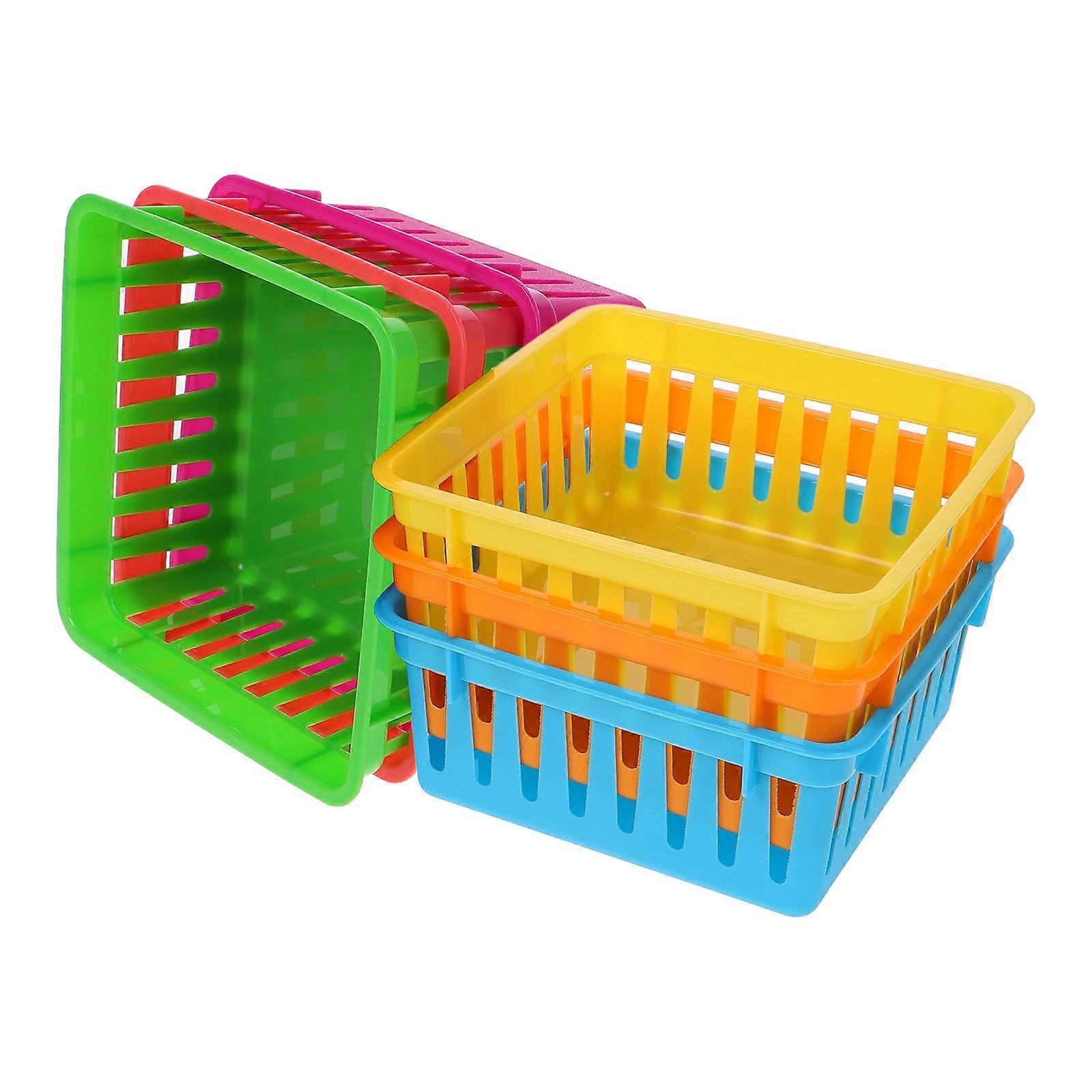 Classroom Desk Baskets Small Plastic Storage Trays for Pencil Organization 24Pcs