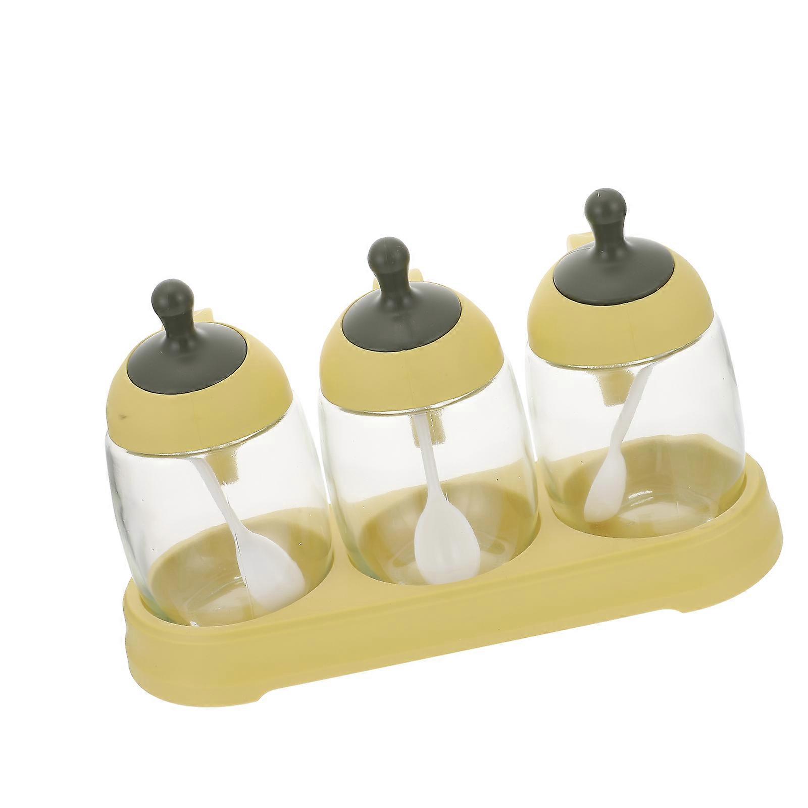 Glass Spice Jars Set Ideal For Cooking Occasion With Multi-functional Design Ensuring Easy To Clean And Oil Stain Resistant 1 Set