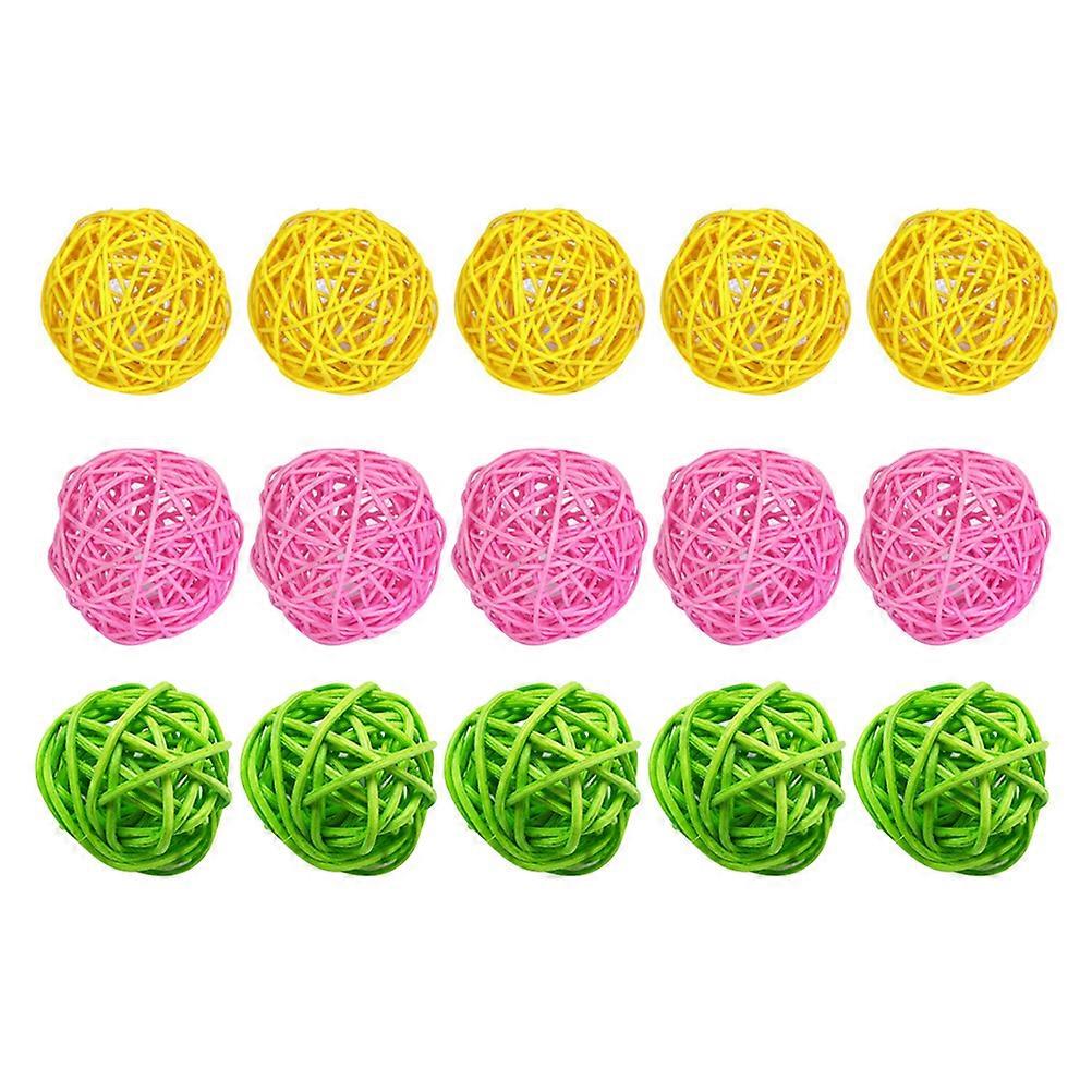Tree Ball Decorations Wicker Rattan Ball for Decor 45Pcs Collection